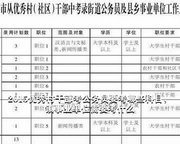 关于村公务员报考条件的探讨